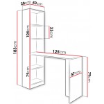 Γραφείο - Βιβλιοθήκη Vacun B1 -Leuko