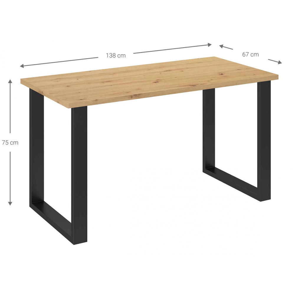 Τραπέζι Kingsale-138 x 67-Φυσικό