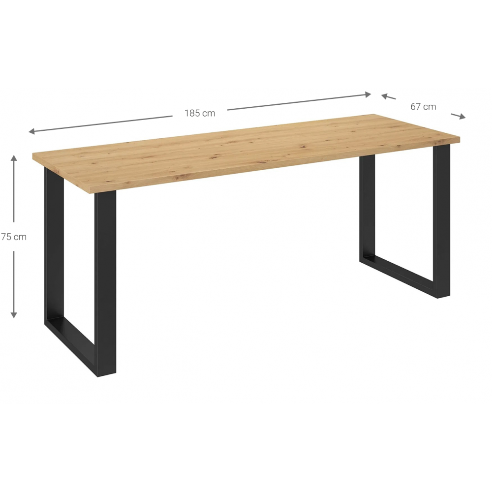 Τραπέζι Kingsale-185 x 67-Φυσικό