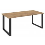 Τραπέζι Kingsale-185 x 90-Φυσικό σκούρο