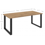 Τραπέζι Kingsale-185 x 90-Φυσικό σκούρο