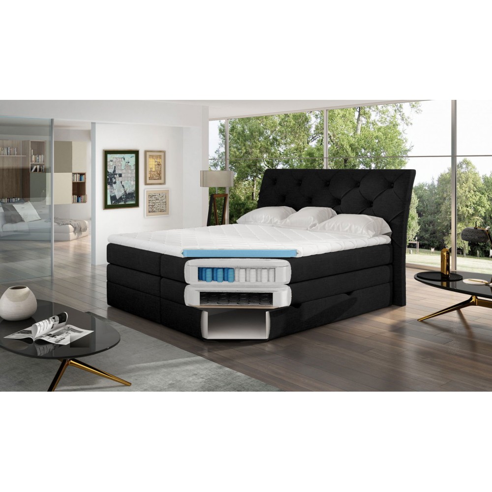 Επενδυμένο κρεβάτι Lorane-Mauro-160 x 200