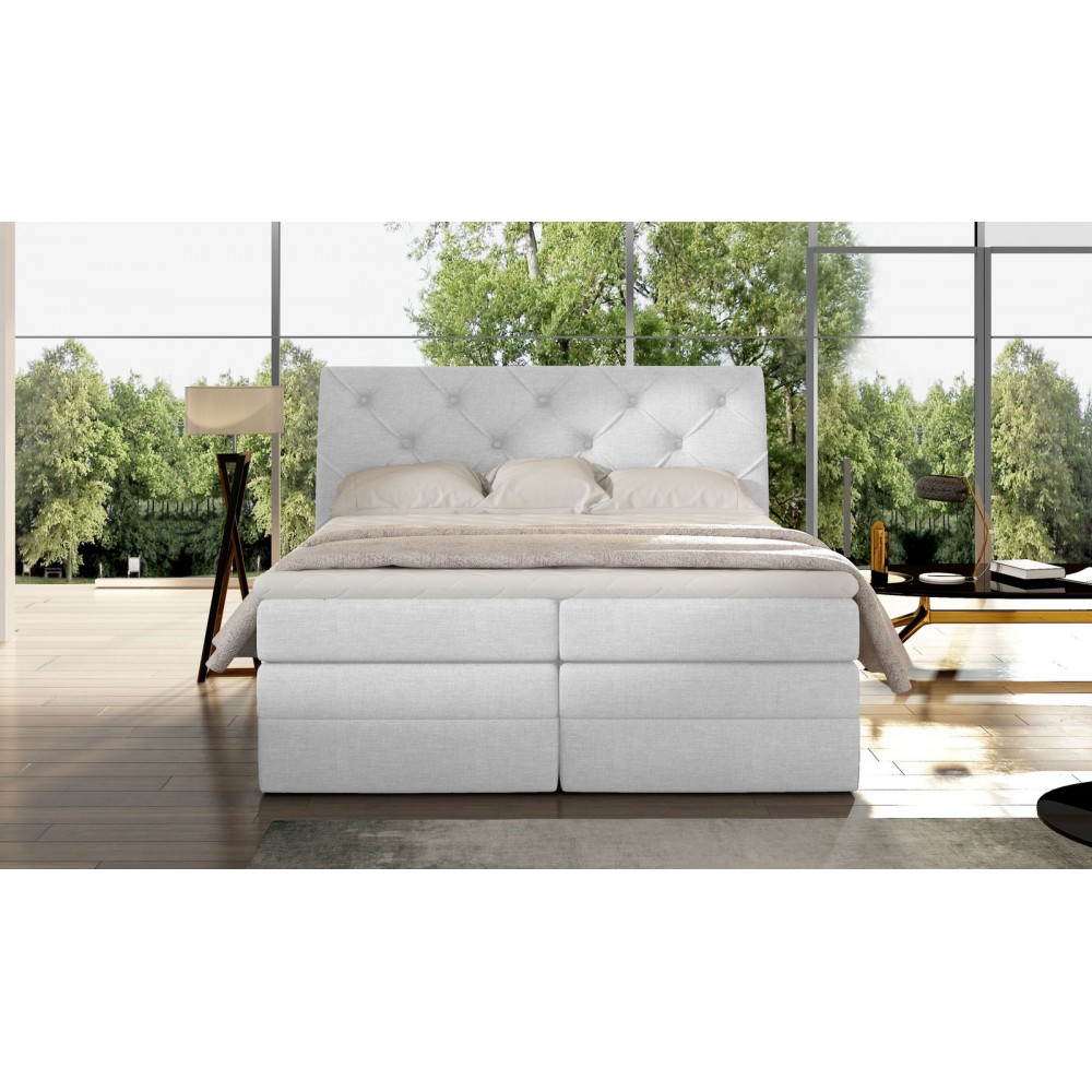 Επενδυμένο κρεβάτι Lorane-Leuko-140 x 200