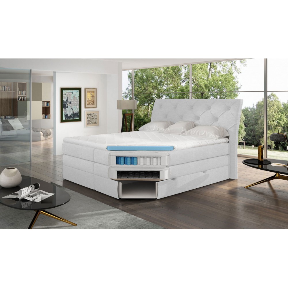 Επενδυμένο κρεβάτι Lorane-Leuko-180 x 200