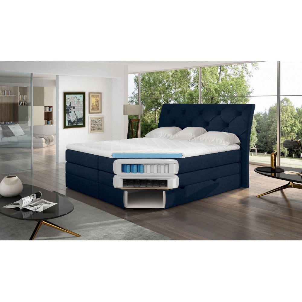 Επενδυμένο κρεβάτι Lorane-Mple-140 x 200