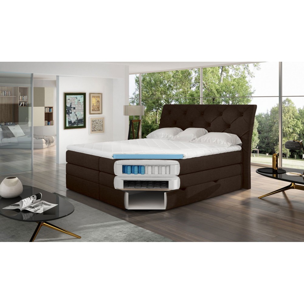 Επενδυμένο κρεβάτι Lorane-Kafe-140 x 200