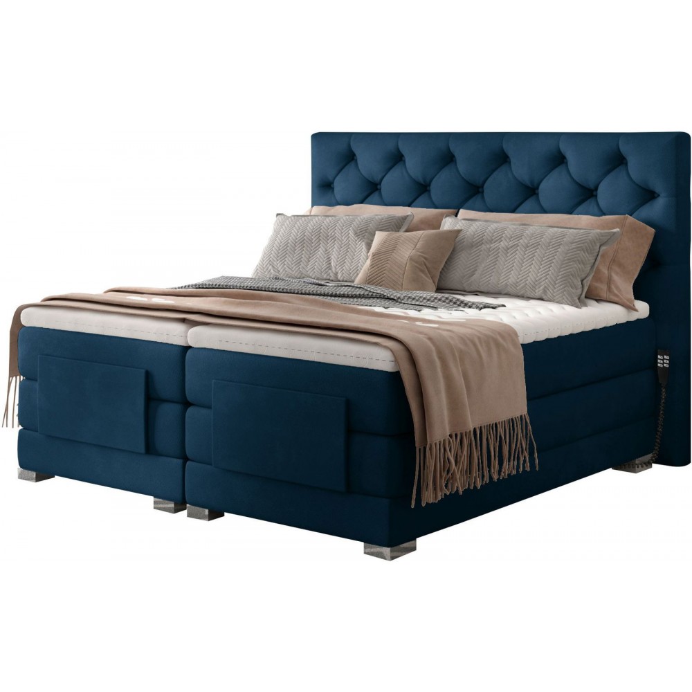 Επενδυμένο κρεβάτι Clover με στρώμα και ανώστρωμα-Mple-140 x 200