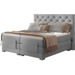 Επενδυμένο κρεβάτι Clover με στρώμα και ανώστρωμα-Gkri Anoixto-180 x 200