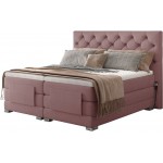 Επενδυμένο κρεβάτι Clover με στρώμα και ανώστρωμα-Roz-140 x 200