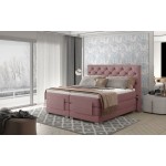 Επενδυμένο κρεβάτι Clover με στρώμα και ανώστρωμα-Roz-180 x 200