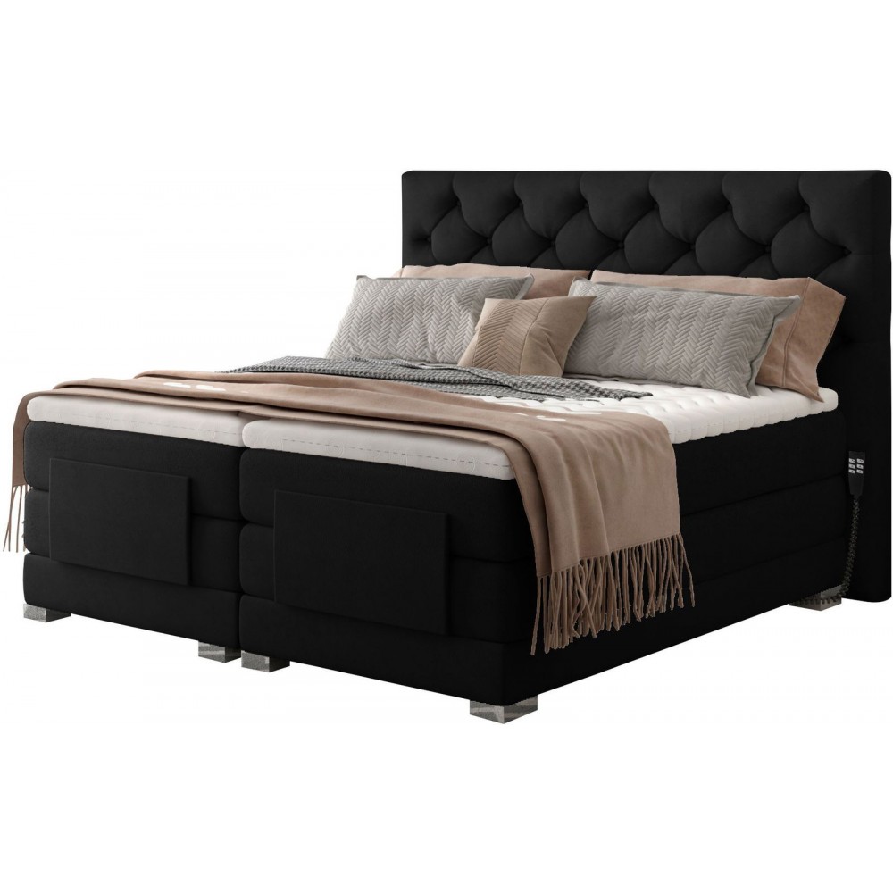 Επενδυμένο κρεβάτι Clover με στρώμα και ανώστρωμα-Mauro-140 x 200