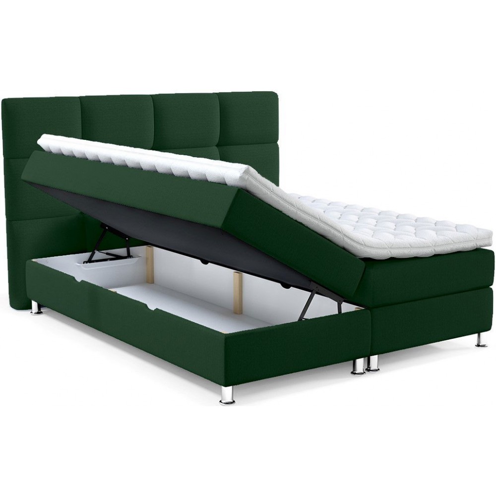 Επενδυμένο κρεβάτι Dave-Prasino-180 x 200