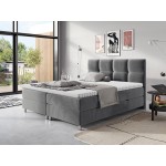 Επενδυμένο κρεβάτι Dave-Gkri-160 x 200