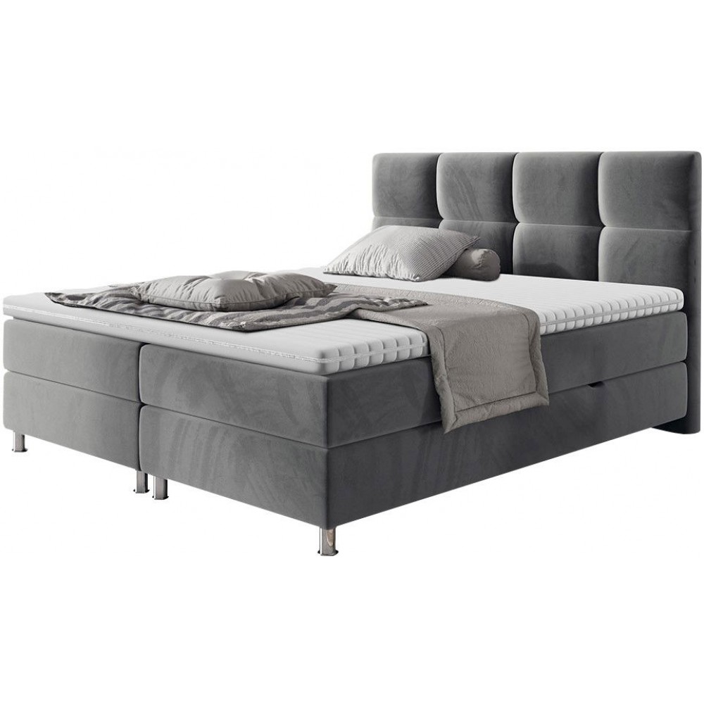 Επενδυμένο κρεβάτι Dave-Gkri-160 x 200