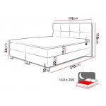 Επενδυμένο κρεβάτι Dave-Gkri-160 x 200