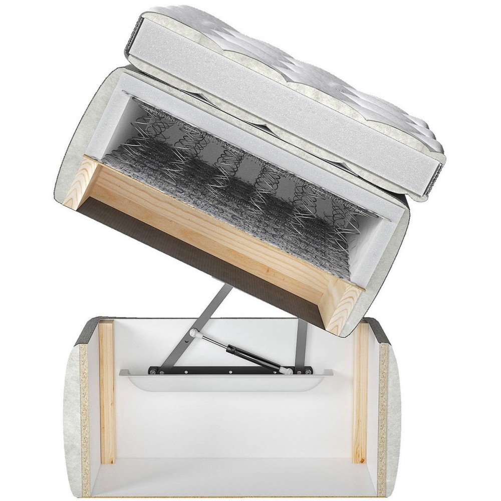 Επενδυμένο κρεβάτι Dave-Gkri-160 x 200