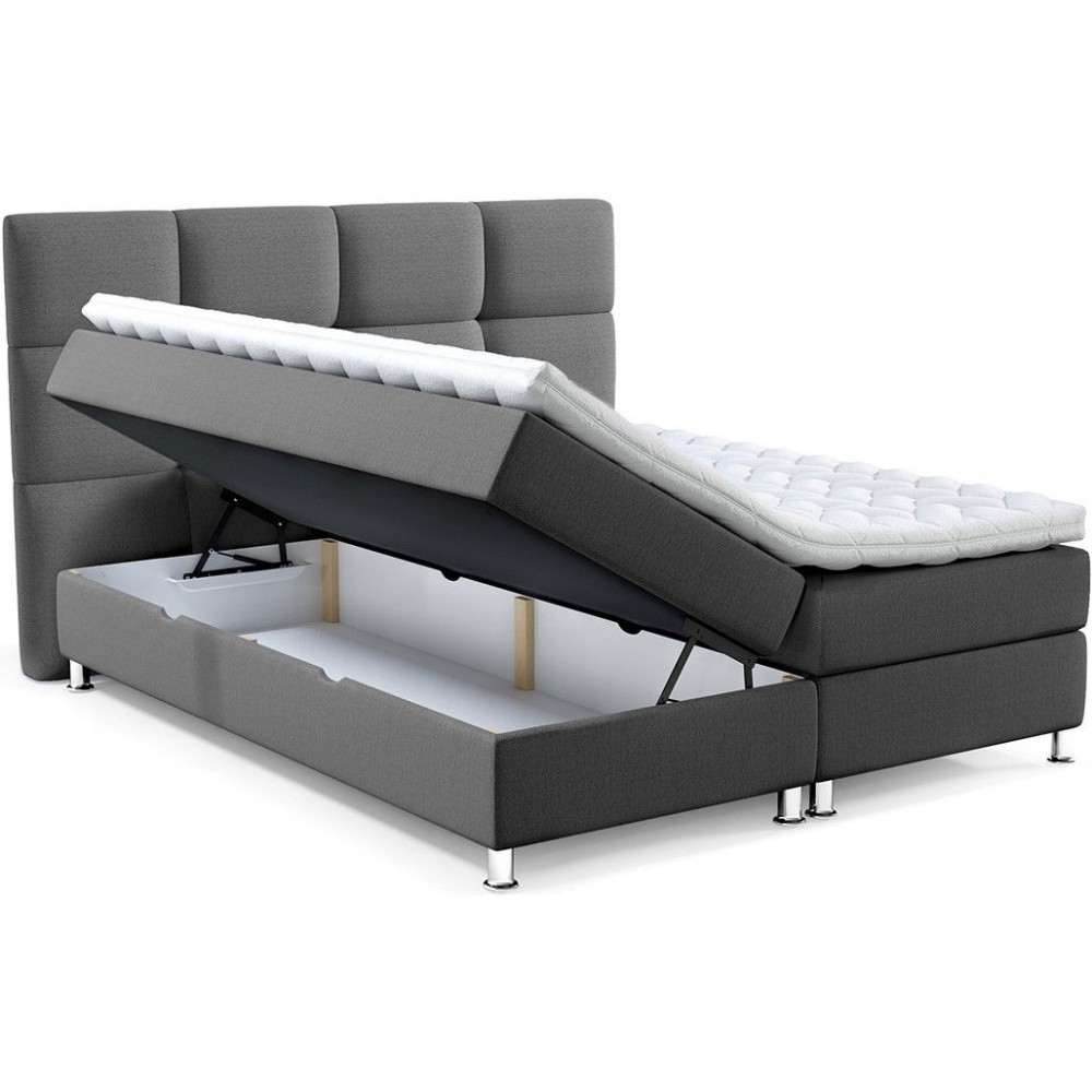 Επενδυμένο κρεβάτι Dave-Gkri-180 x 200