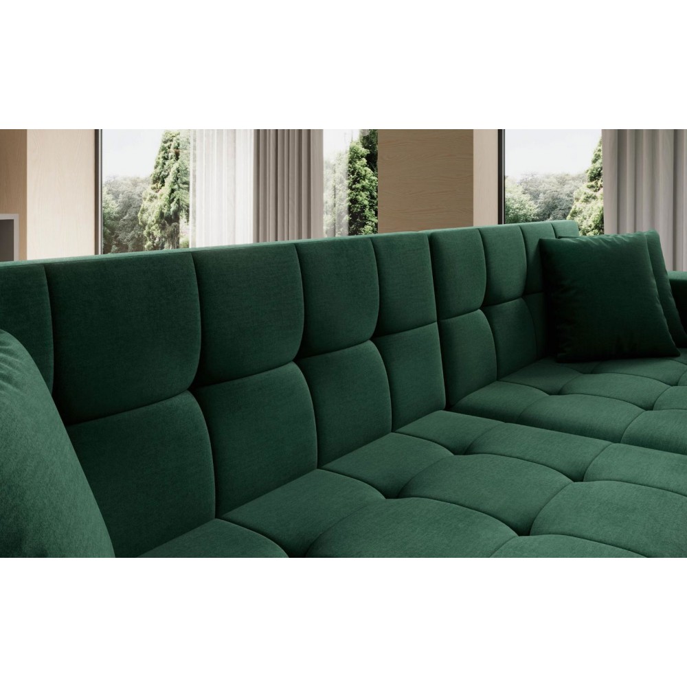 Γωνιακός καναπές Gessola-Αριστερή-Prasino