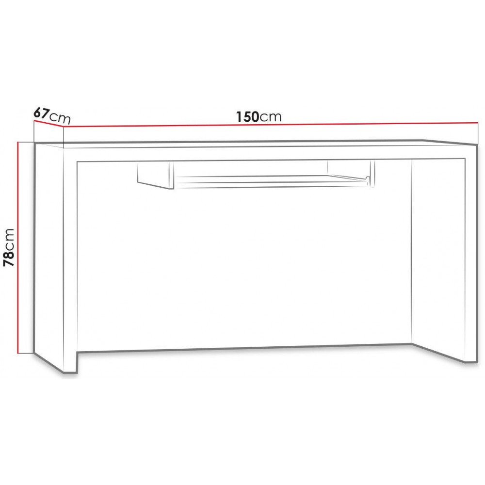 Γραφείο Vegas-Μήκος: 150 εκ.-Fusiko