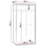 Ντουλάπα Mediolan AT01 δίφυλλη