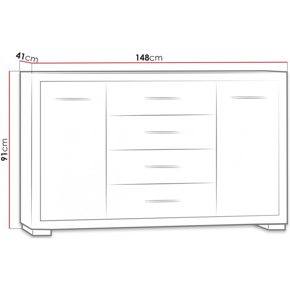 Συρταριέρα Vegas 2D4S-Karudi