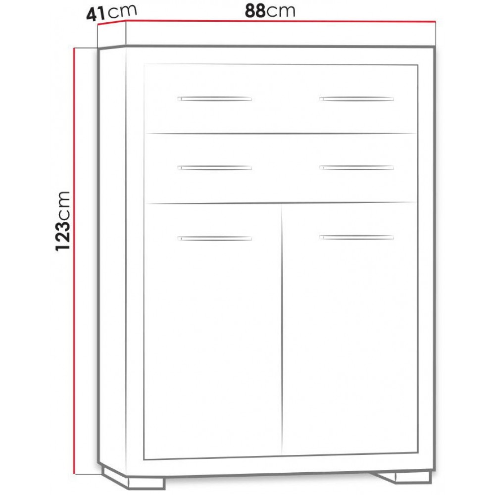 Ντουλάπι Vegas 2D2S-Fusiko