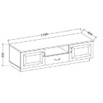 Έπιπλο τηλεόρασης Yvette 2D1S