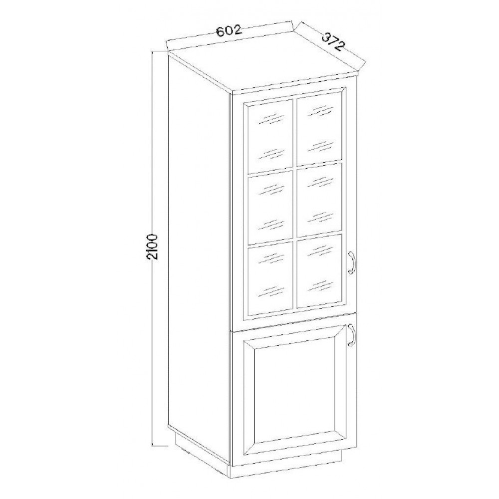 Βιτρίνα Yvette 60 2D