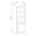 Βιτρίνα Yvette 60 2D