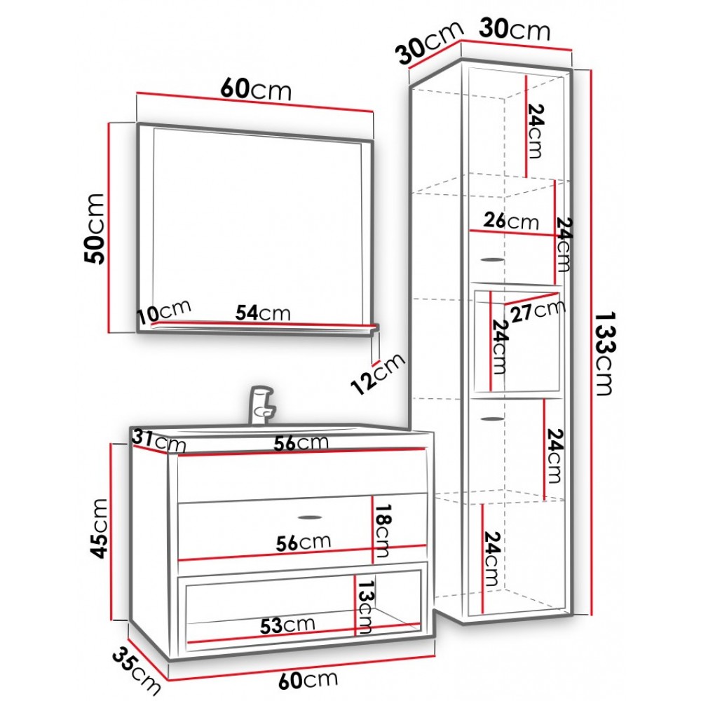 Σετ μπάνιου Olier I-Fusiko-Mavro