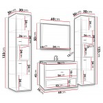 Σετ μπάνιου Olier II-Fusiko-Mavro