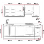Σύνθεση κουζίνας Adele-Μήκος: 240 εκ.