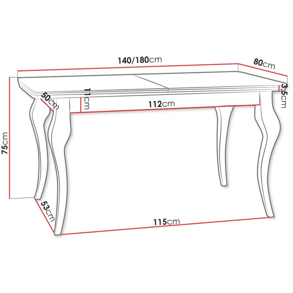 Τραπέζι επεκτεινόμενο Lara