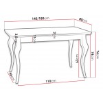 Τραπέζι επεκτεινόμενο Lara