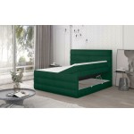 Επενδυμένο κρεβάτι Caribou-Prasino-180 x 200