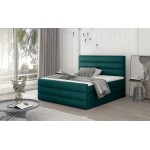 Επενδυμένο κρεβάτι Caribou-Petrol-140 x 200