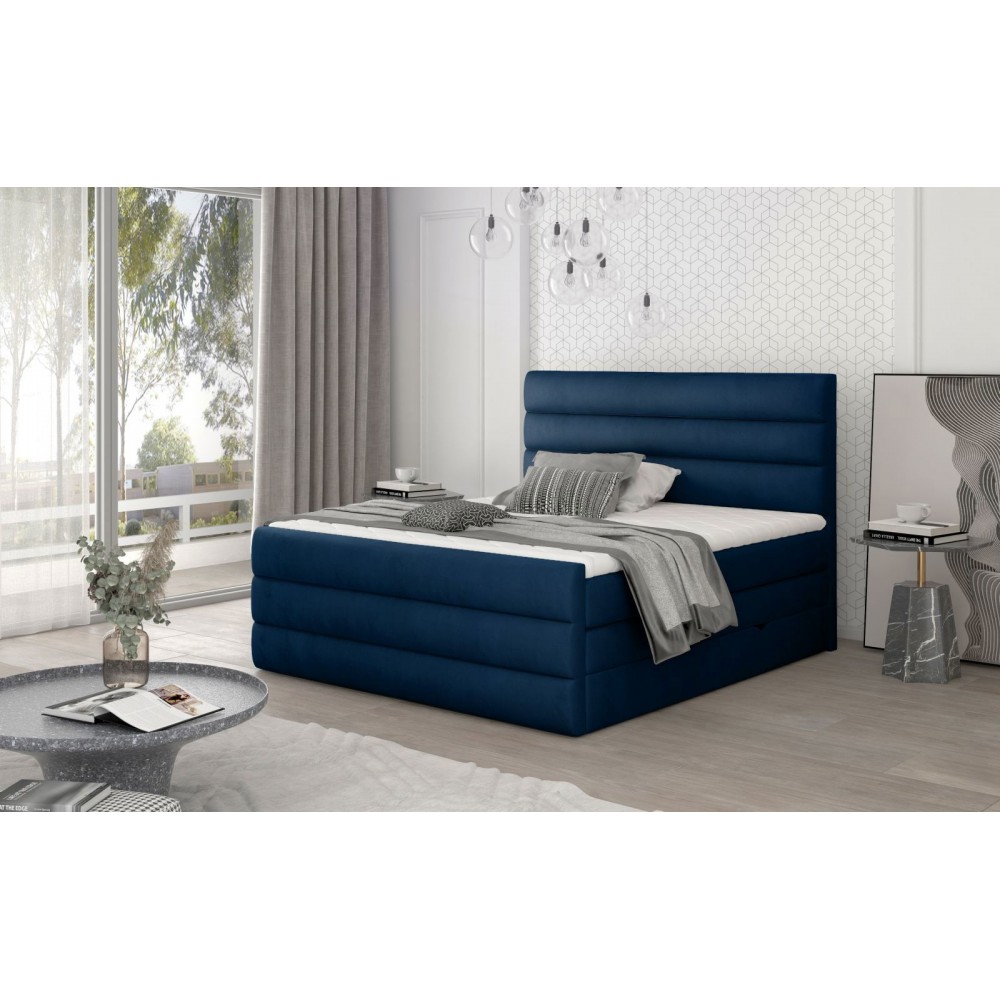 Επενδυμένο κρεβάτι Caribou-Mple-140 x 200