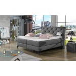 Επενδυμένο κρεβάτι Cambodia με στρώμα και ανώστρωμα-Anthraki-180 x 200