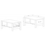 Τραπεζάκι σαλονιού Violin -Kafe