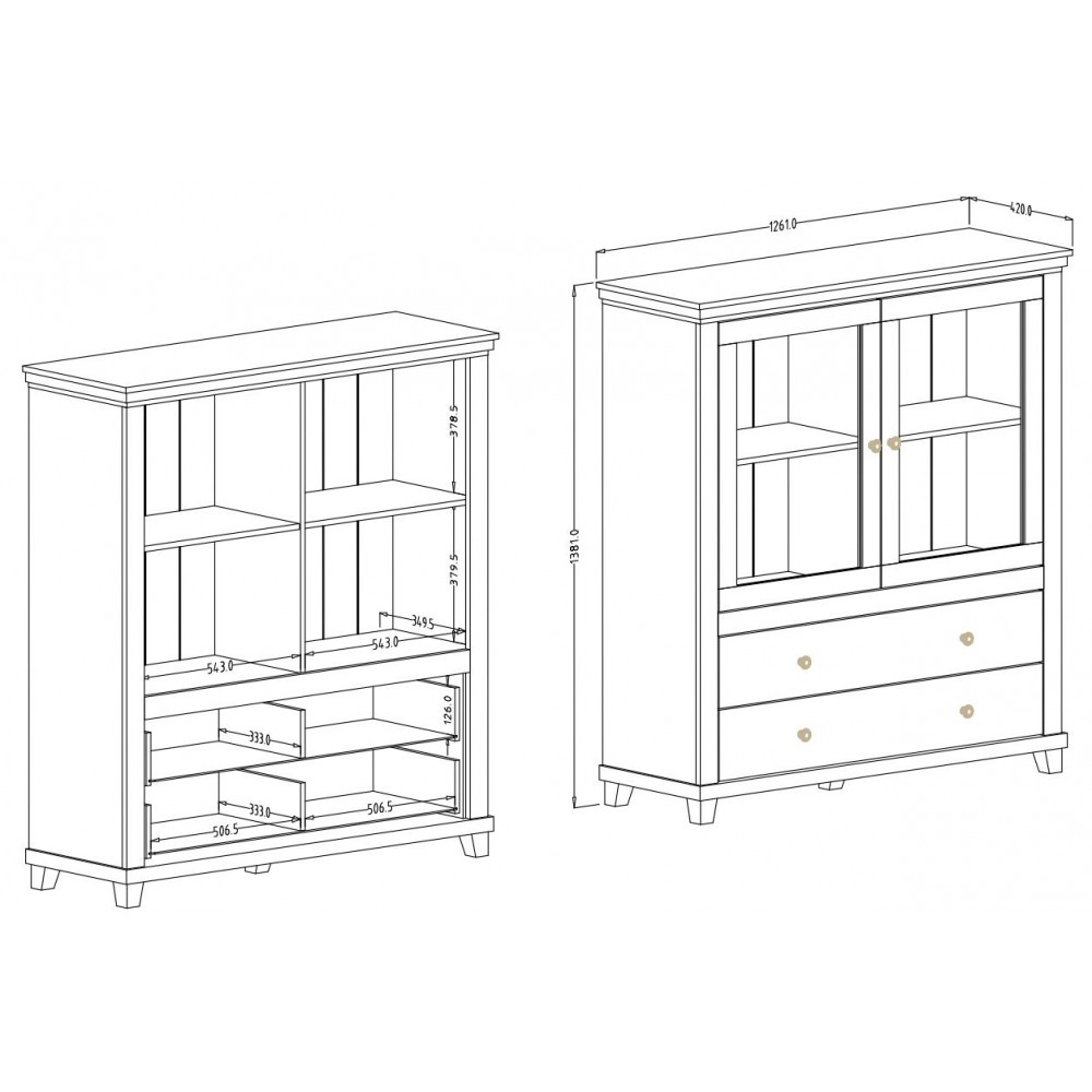 Βιτρίνα Capel mini-Prasino