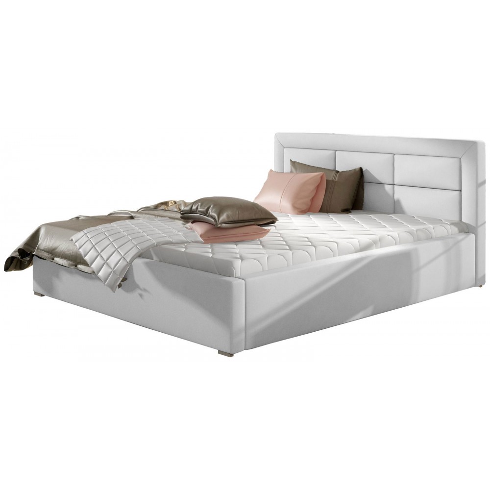 Επενδυμένο κρεβάτι Ross-140 x 200-Leuko-Με μηχανισμό ανύψωσης