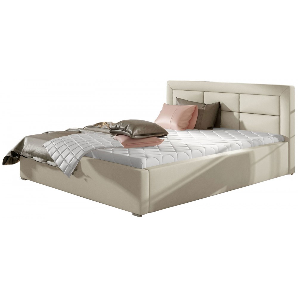 Επενδυμένο κρεβάτι Ross-140 x 200-Mpez-Χωρίς μηχανισμό ανύψωσης