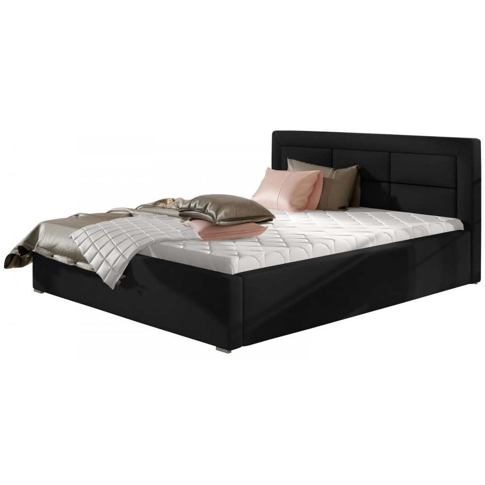 Επενδυμένο κρεβάτι Ross-160 x 200-Mauro-Χωρίς μηχανισμό ανύψωσης