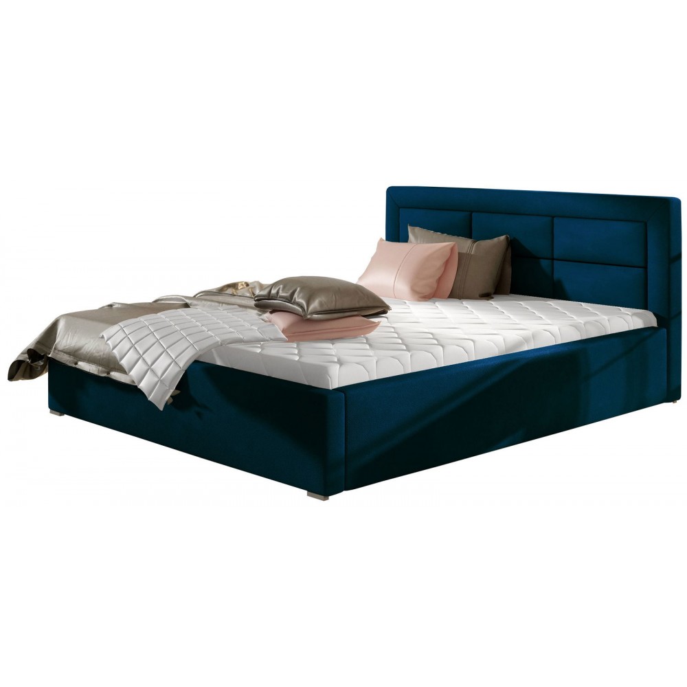 Επενδυμένο κρεβάτι Ross-160 x 200-Mple-Χωρίς μηχανισμό ανύψωσης