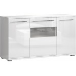 Μπουφές Χαμηλός Realm 3D-Μήκος: 150 εκ.-Λευκό