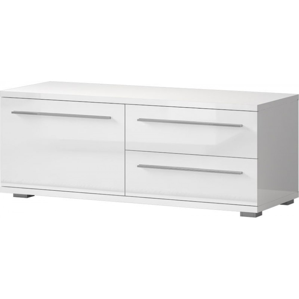 Έπιπλο τηλεόρασης Realm 1D2S-Μήκος: 120 εκ.-Λευκό