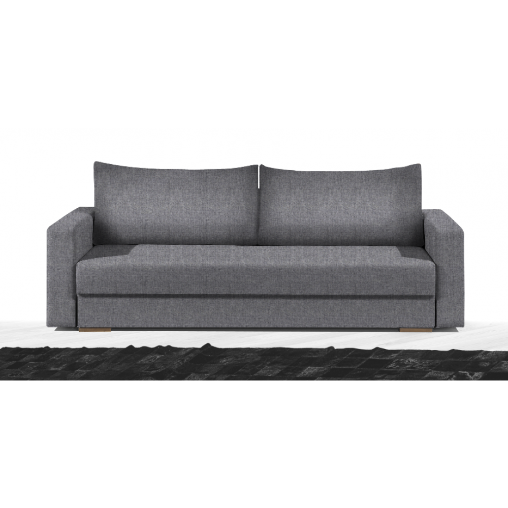 Καναπές Kleio Τριθέσιος-215φ 80β εκ.-Γκρι