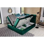 Επενδυμένο κρεβάτι Victoria με στρώμα και ανώστρωμα-180 x 200-Mauro