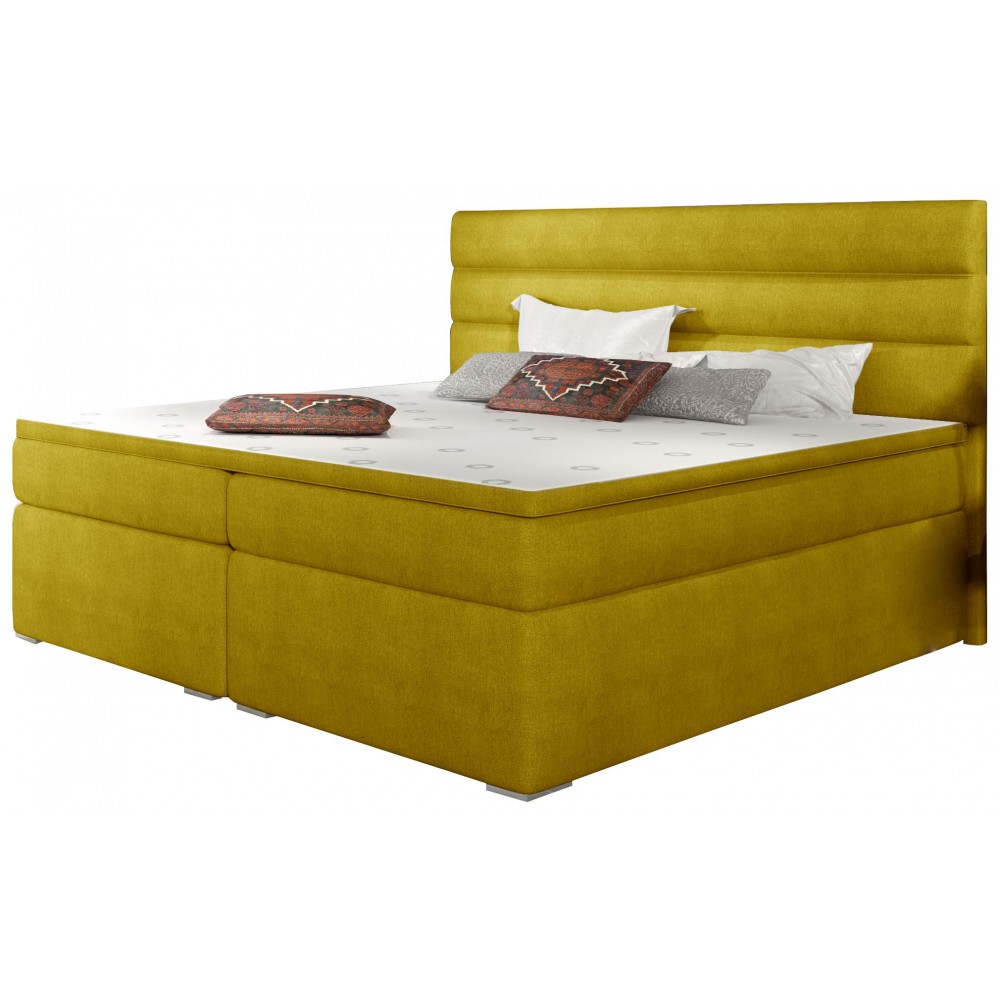 Επενδυμένο κρεβάτι Victoria με στρώμα και ανώστρωμα-180 x 200-Mauro