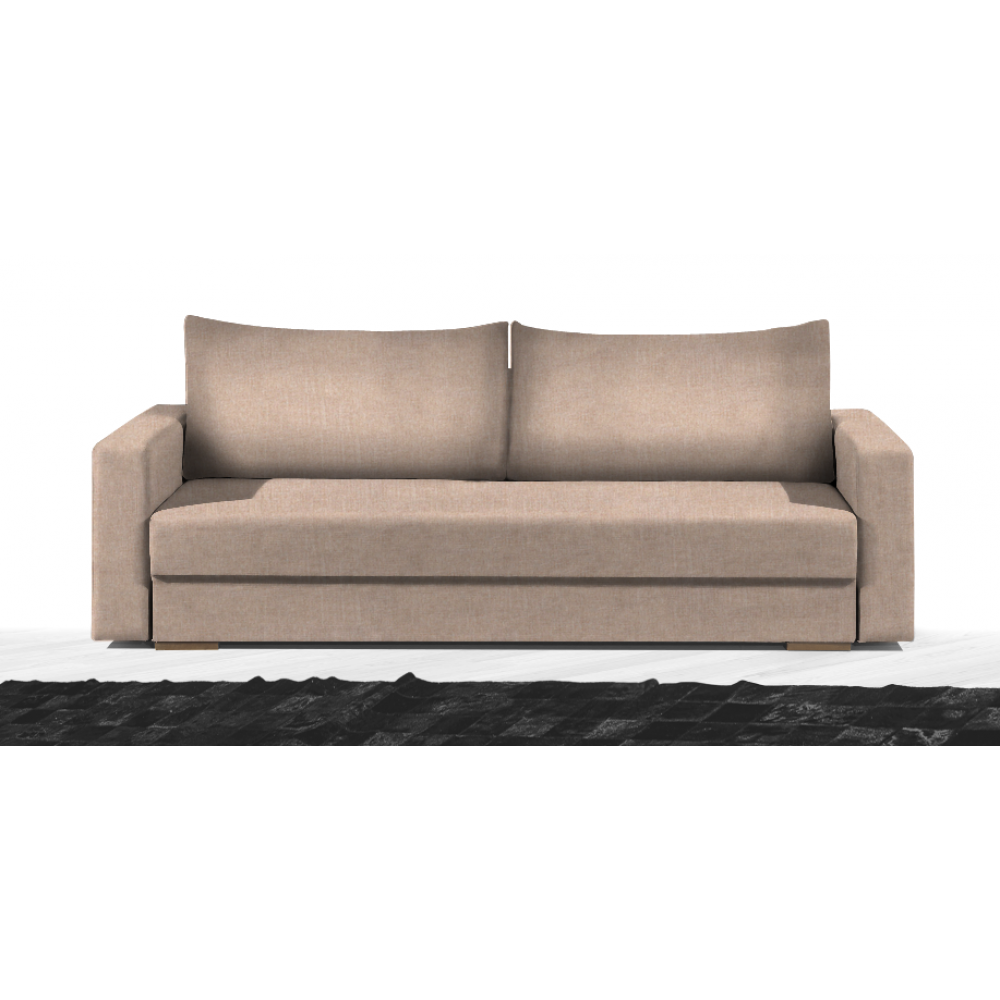 Καναπές Kleio Τριθέσιος-215φ 80β εκ.-Μπεζ
